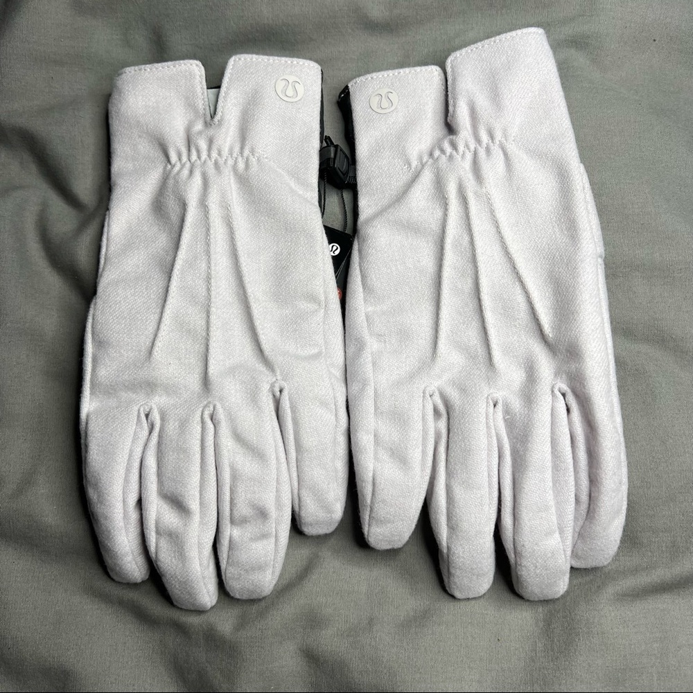 Lululemon City Keeper Gloves NWT L/XL Light Grey (HRLC) *Fleece Lined - Picture 3 of 17